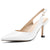 Lady's slanted platform high-heeled cat-heel dress tieless floor-length wedding shoes without heels and with no heel section, made of leather.