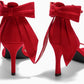 Womens Bow Tie High Heels One Strap Heeled Sandals Sexy Stiletto Open Toe Wedding Bride Shoes