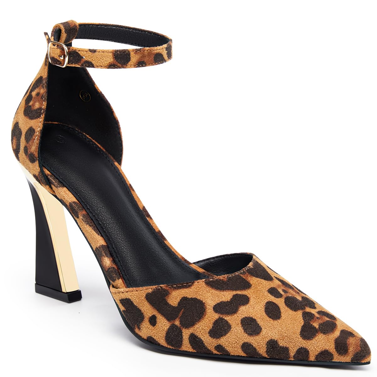 Women's Pumps, Pointed Closed Toe Heels, Buckle Ankle Strap D'Orsay Heeled Sandals