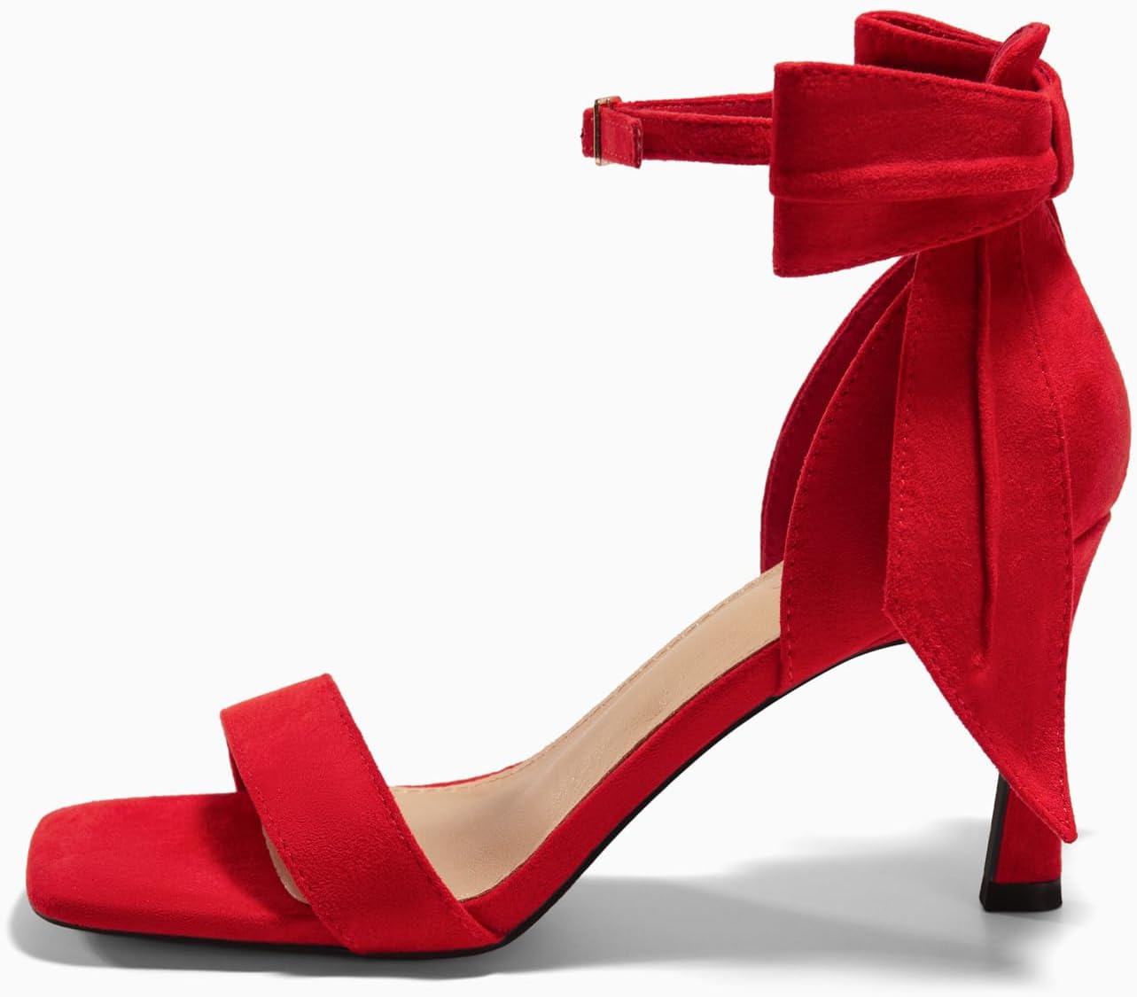 Womens Bow Tie High Heels One Strap Heeled Sandals Sexy Stiletto Open Toe Wedding Bride Shoes