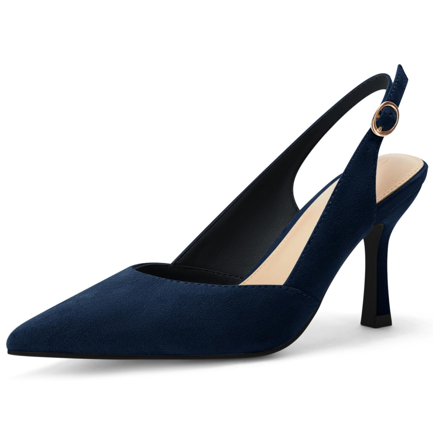 Lady's slanted platform high-heeled cat-heel dress tieless floor-length wedding shoes without heels and with no heel section, made of leather.