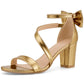 Reimferce Comfortable Block Heels for Women: 3.14" Stable Walk for Confidence on Wedding - Elegant Bow Ankle Strap & Cushioned Insole for Bride & Bridesmaids