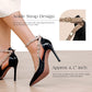 Womens Closed Toe Pointed Toe Pumps Heels, Buckle Ankle Strappy Dress Shoes for Women, Ladies Sexy Stiletto High Heeled Sandals