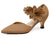 Women's low-heeled open-toe dress shoes, comfortable closed-toe flower-decorated flat-heeled ballroom pumps, suitable for formal occasions.