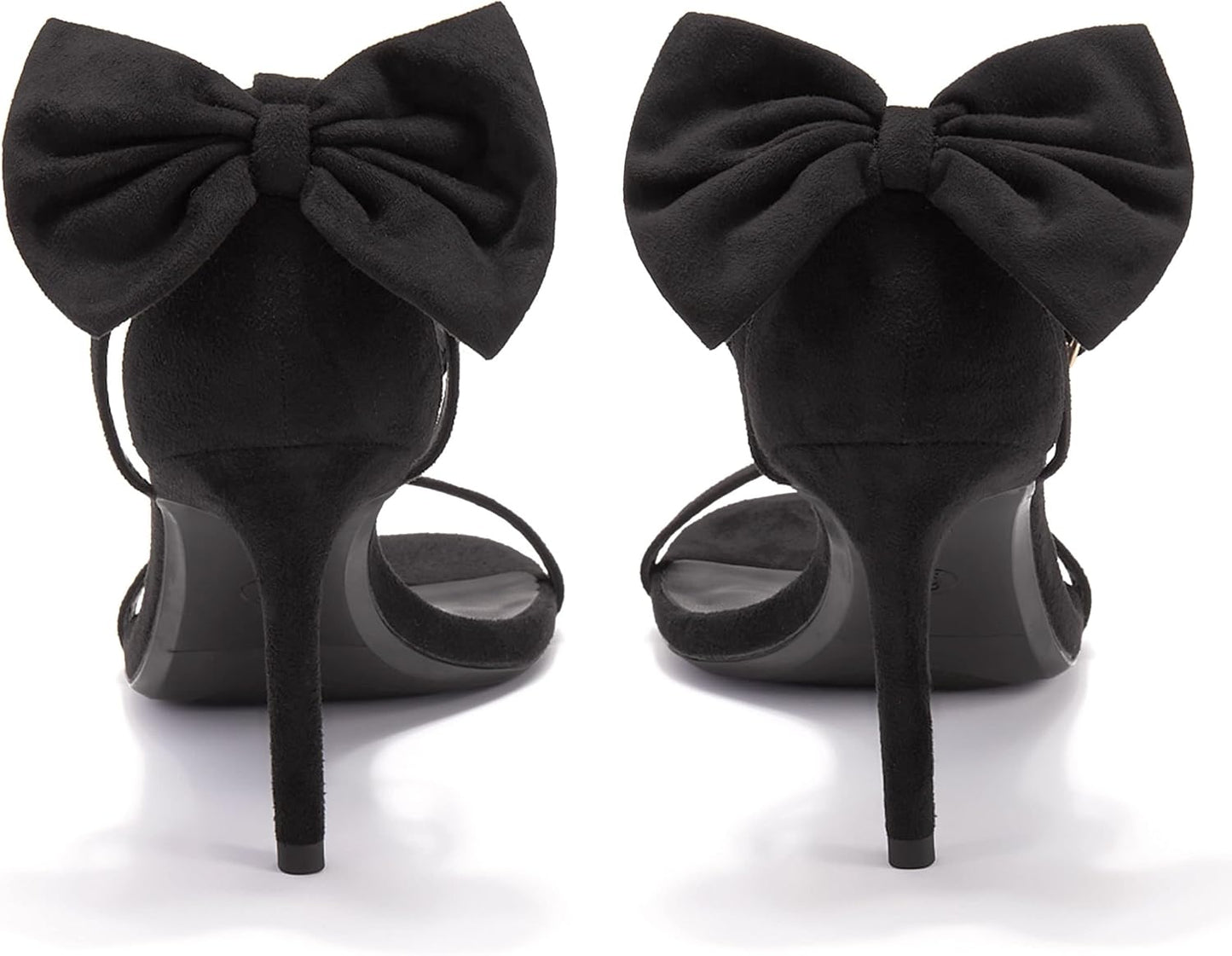 Womens Ankle Strap High Heels Open Toe Stiletto Bow Tie Knot Heeled Sandals Fashion Wedding Dress Pump Shoes