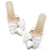 Womens Bow Heels Mules Pointed Closed Toe Sandals Rhinestone Satin Backless Wedding Shoes