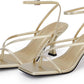 Women's Lace Up Heeled Sandals Square Flip Flop High Heels Strappy Party Shoes