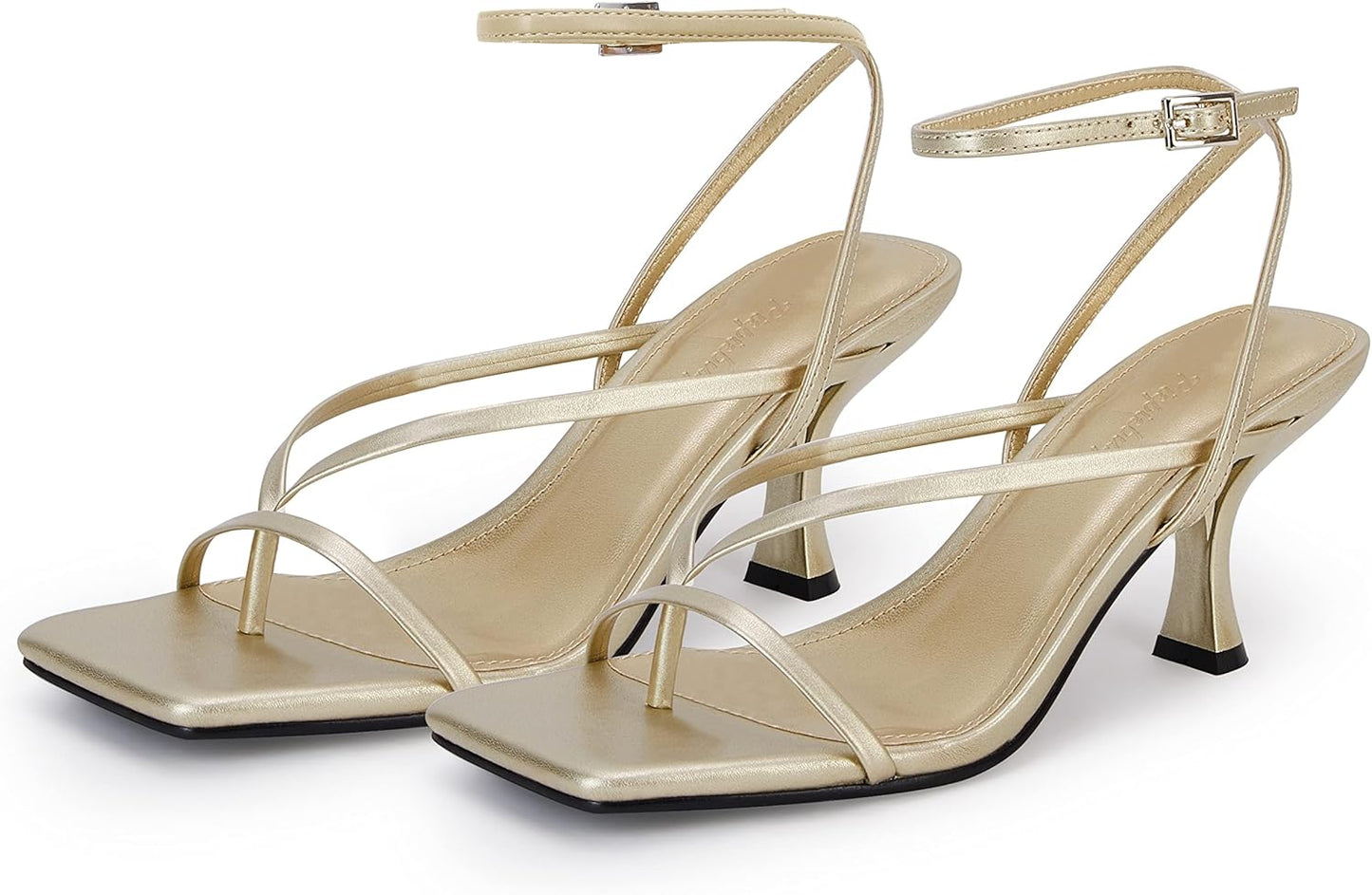 Women's Lace Up Heeled Sandals Square Flip Flop High Heels Strappy Party Shoes