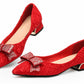 Women's Low Block Chunky Heels Pumps Shoes Comfortable Ladies Dress Shoes Low Heel Pumps
