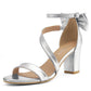 Reimferce Comfortable Block Heels for Women: 3.14" Stable Walk for Confidence on Wedding - Elegant Bow Ankle Strap & Cushioned Insole for Bride & Bridesmaids